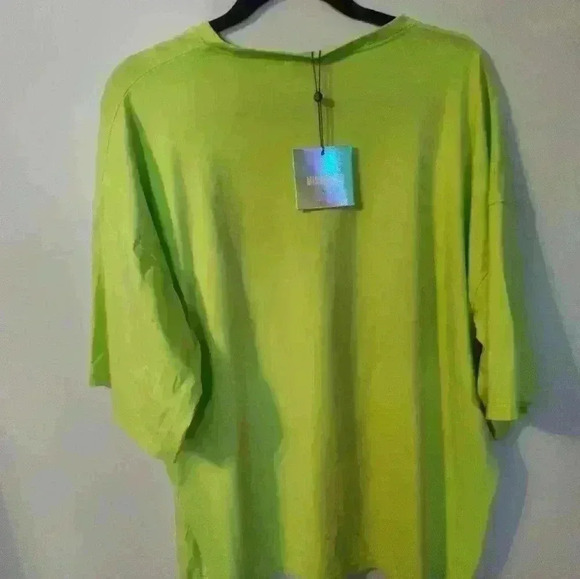 NWT Misguided c'est la vie graphic drop shoulder oversized tee shirt size 2 #74 - Picture 2 of 2